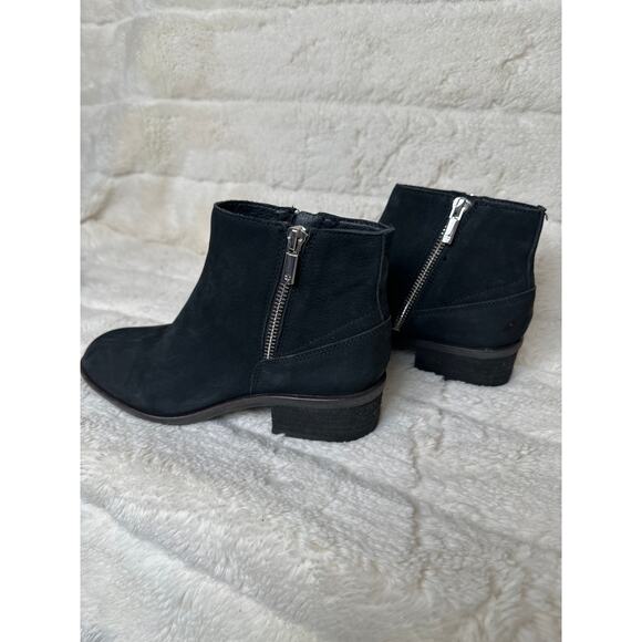 Lucky Brand Baelee Boot 5 M Suede Leather Stacked Heel Biker Festival Ankle Boot - Picture 3 of 6